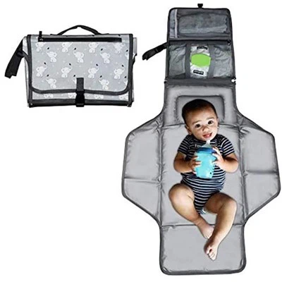 Bolsa de pañales con bolsillo para botella